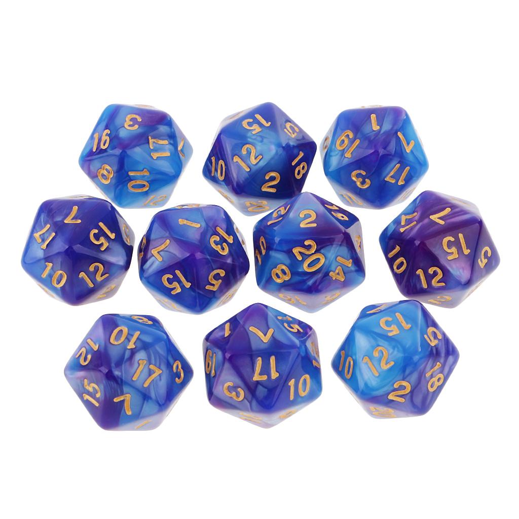 Board Game Live - 10 Pcs Polyhedral 20 Dadu Sisi