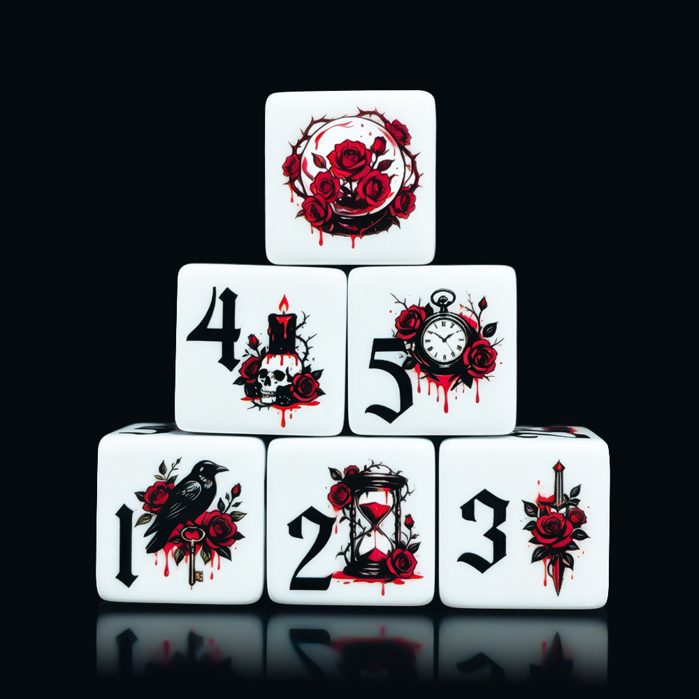 12 Buah Dadu Akrilik D6 Cetak  - Board Game Live ulasan dan harga