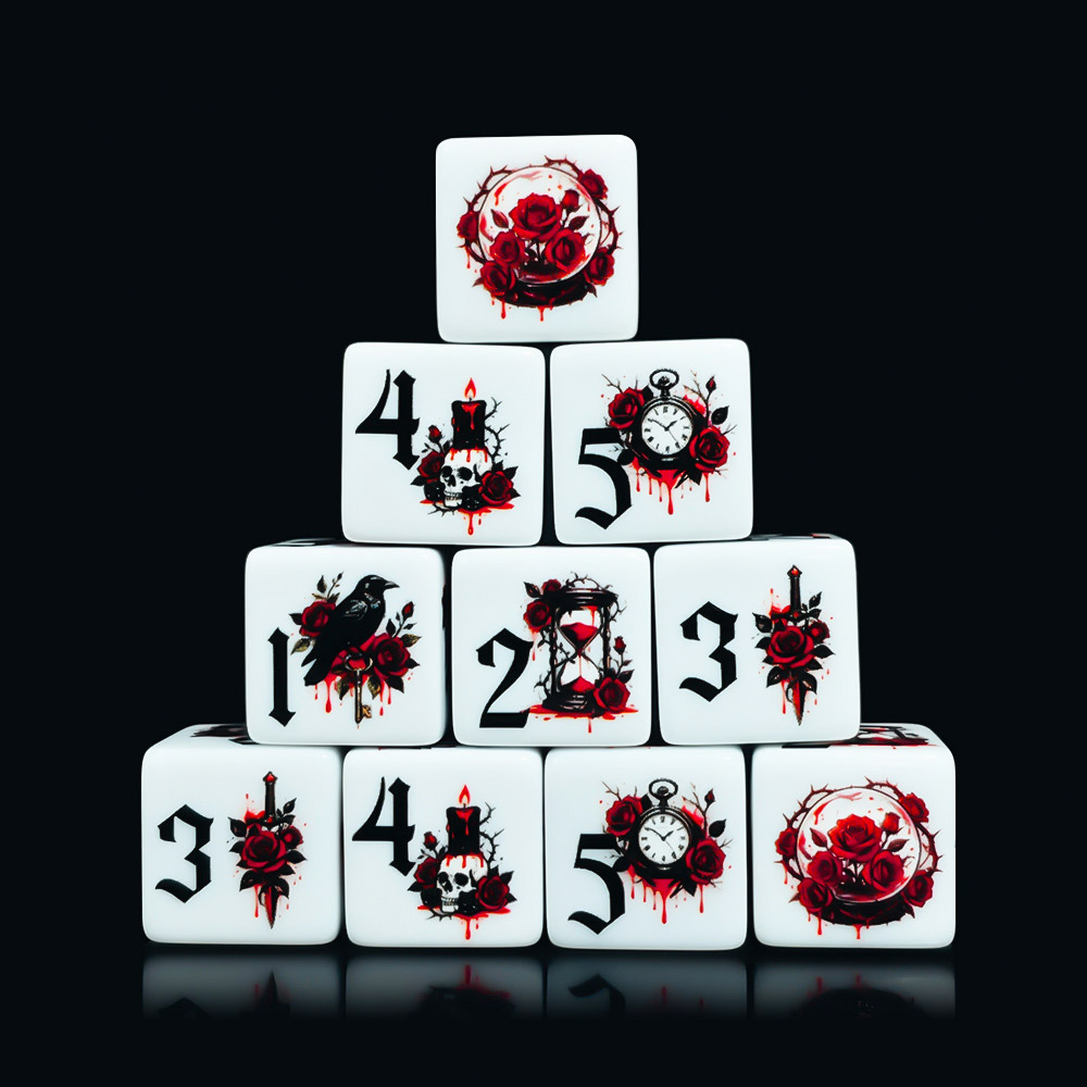 12 Buah Dadu Akrilik D6 Cetak  - Board Game Live ulasan dan harga