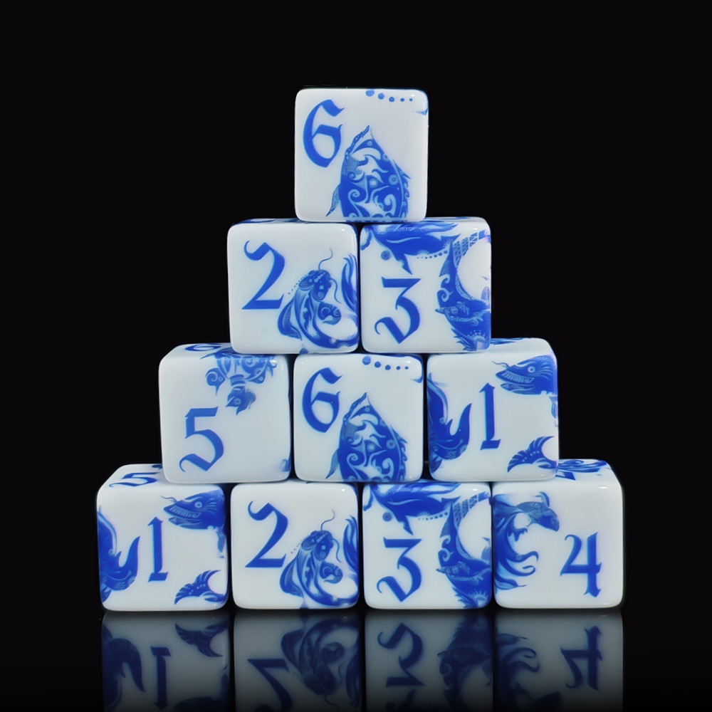 12 Buah Dadu D6 Ikan Koi Porse - Board Game Live ulasan dan harga