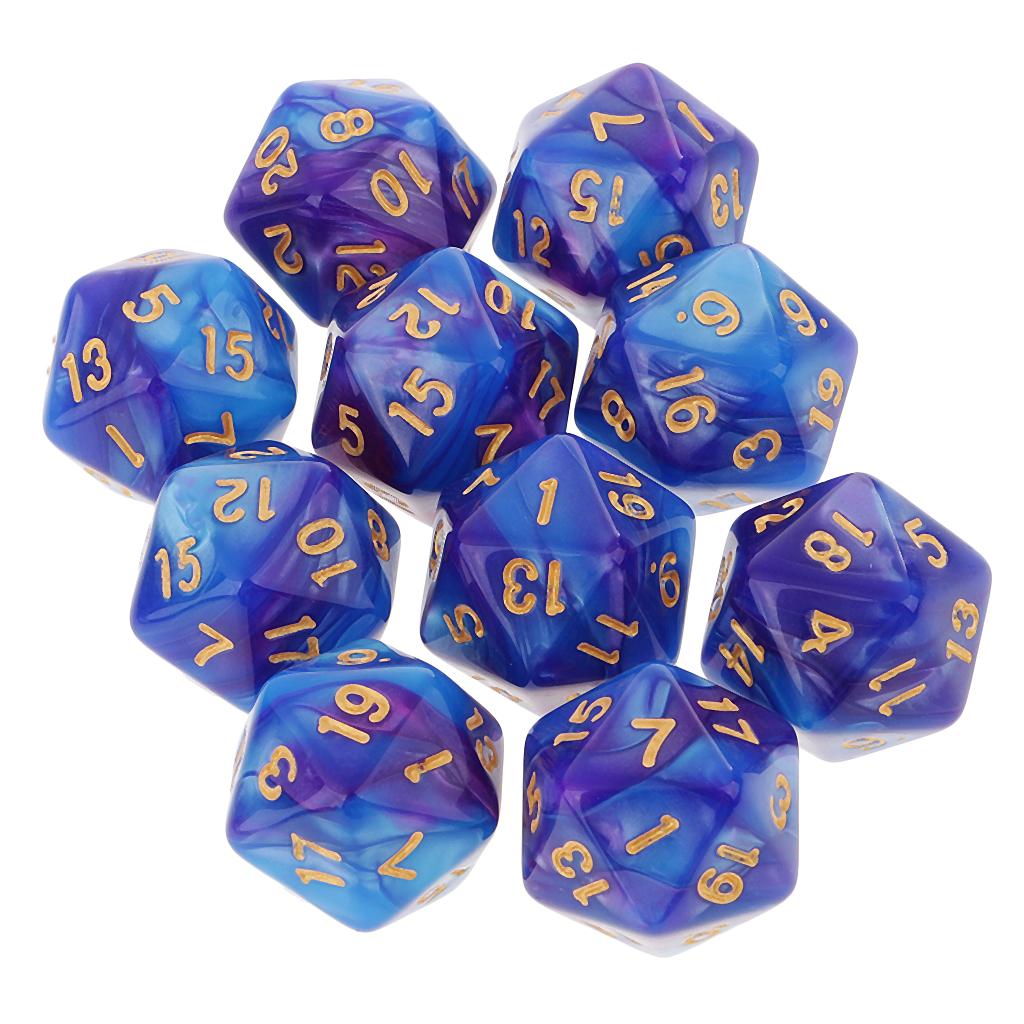 10 Pcs Polyhedral 20 Dadu Sisi - Board Game Live ulasan dan harga