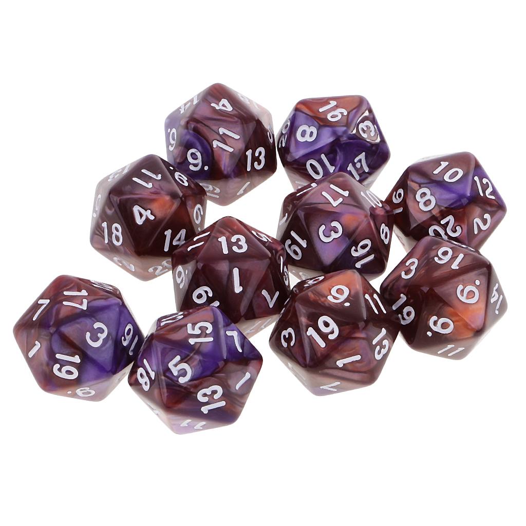 10 Pcs Polyhedral 20 Dadu Sisi - Board Game Live ulasan dan harga