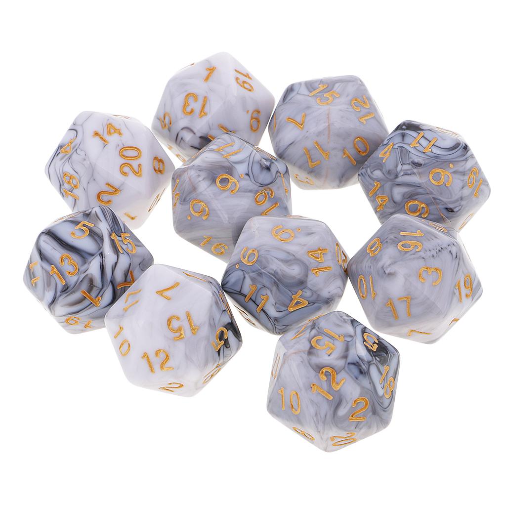 10 Pcs Polyhedral 20 Dadu Sisi - Board Game Live ulasan dan harga